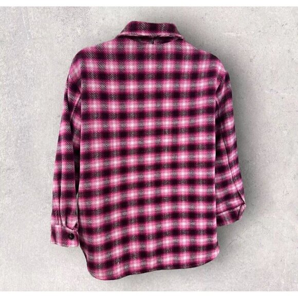 Pink Flannel Button Up Jacket Time & Tru Women’s Size XL, New With Tags - Picture 3 of 7